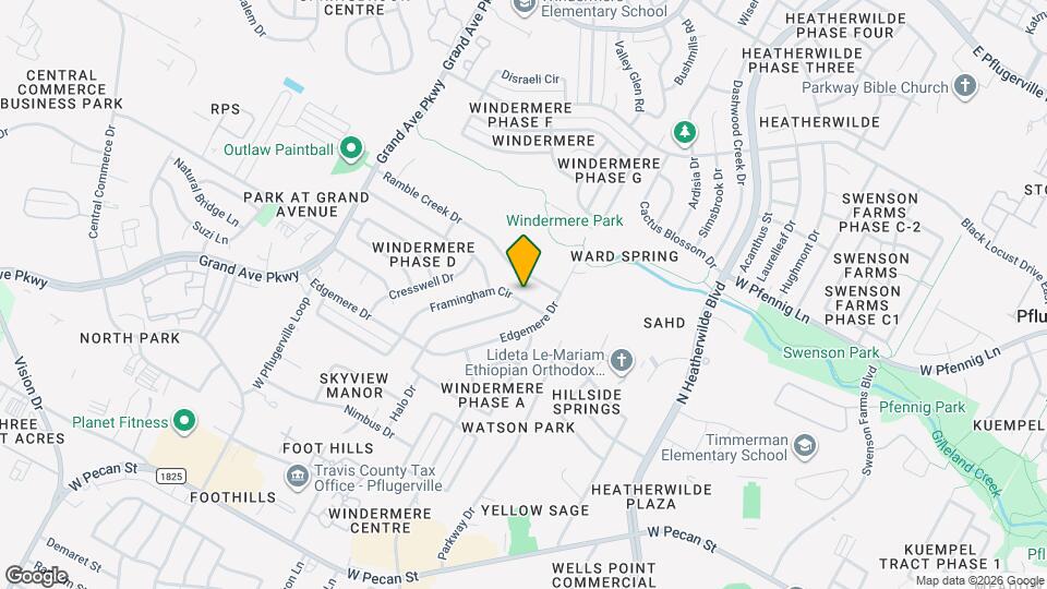 16508 Framingham Cir Map and Location Details