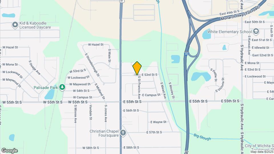 5411 S St Francis Ave Map and Location Details