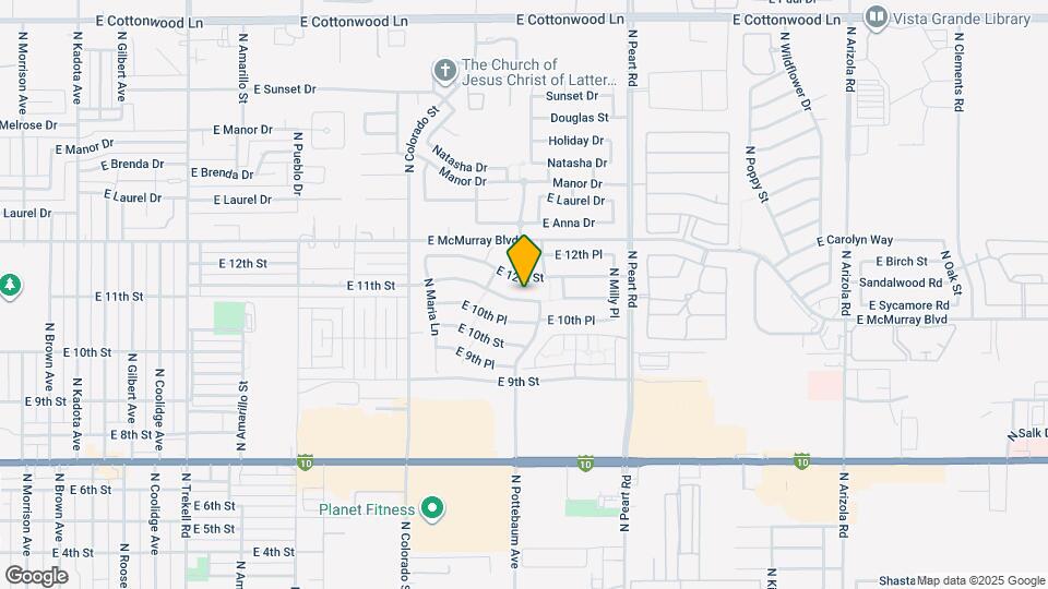 1386 E 11th St Map and Location Details