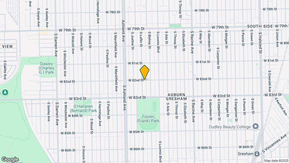 8201 S Laflin St Map and Location Details