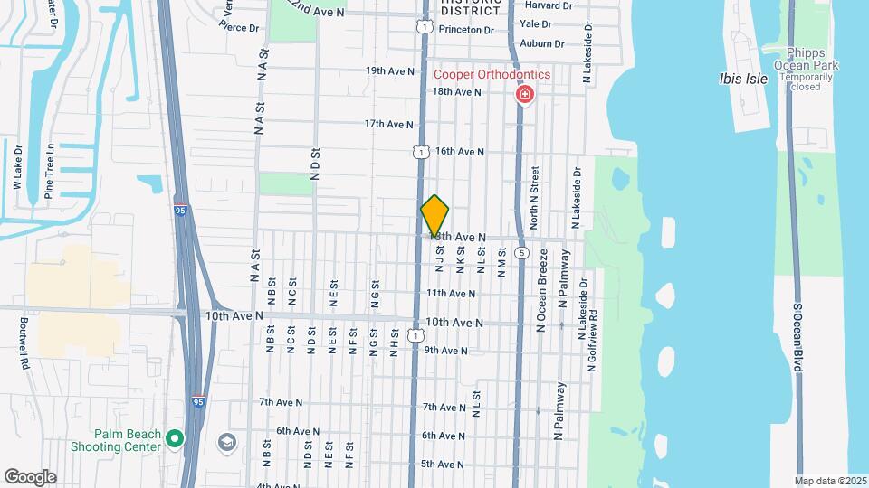 1225 N J St Map and Location Details