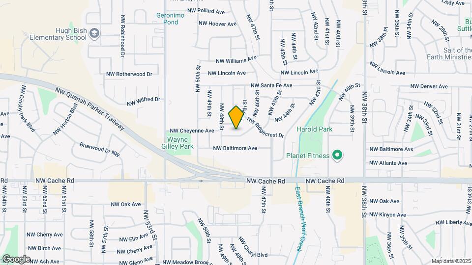 4517 NW Cheyenne Ave Map and Location Details