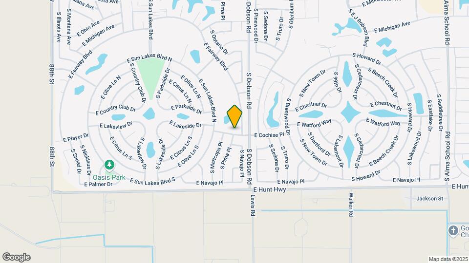 9514 E Cochise Pl Mapa y Detalles de la Ubicación