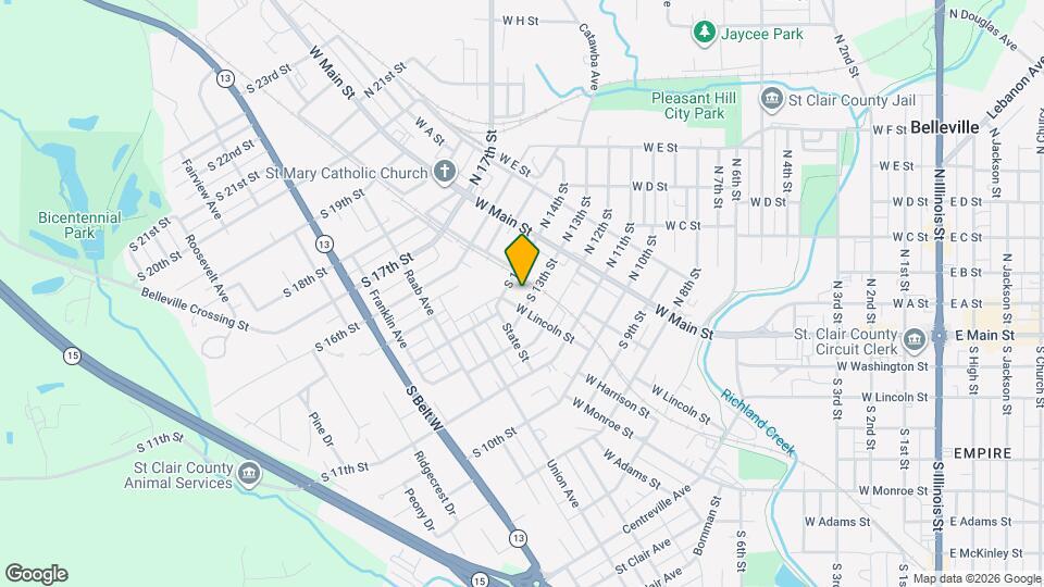 109 S 13th St Map and Location Details