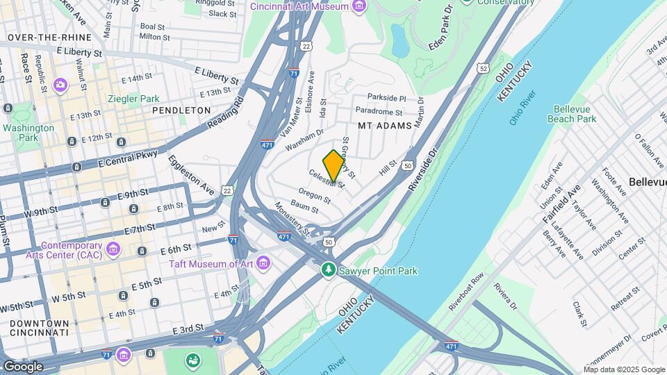 1031 Celestial St. Map and Location Details