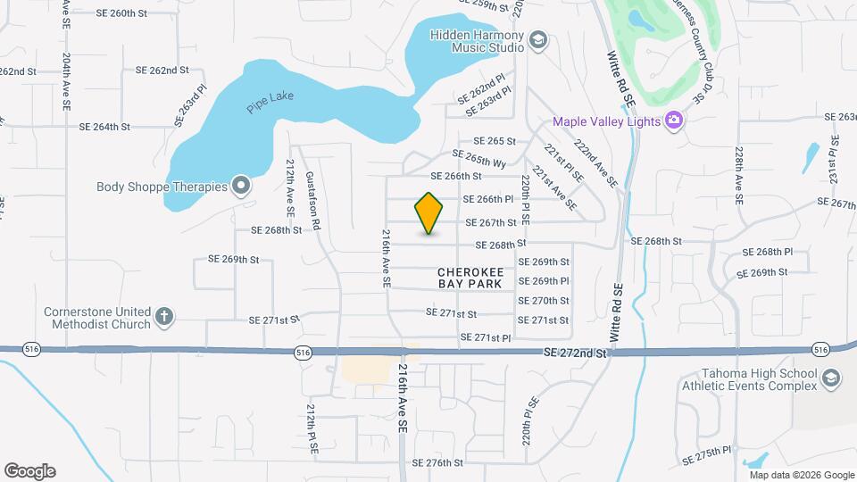 21648 SE 268th St Map and Location Details