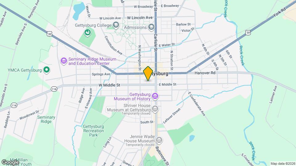 33 W Middle St Map and Location Details