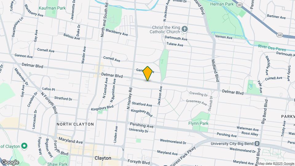 7440 Delmar Blvd, Unit F2 Map and Location Details