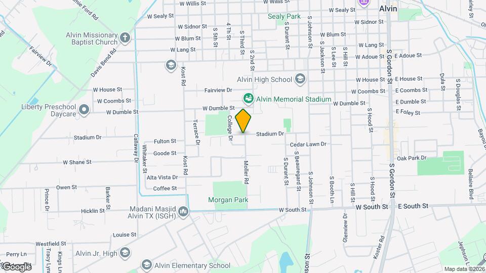 1301 Stadium Dr Map and Location Details