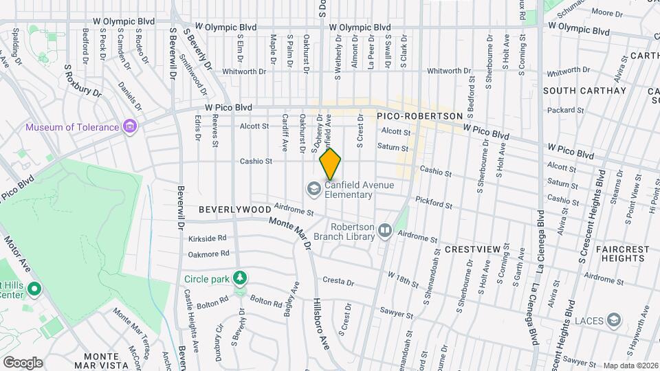 1542 S Canfield Ave Map and Location Details