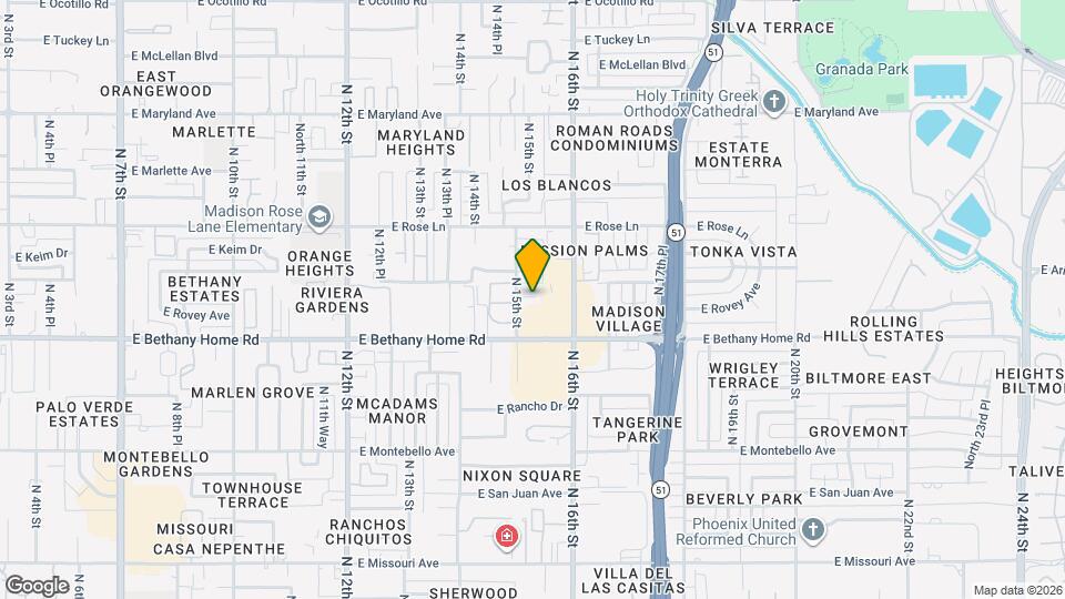 1511 E Rovey Ave Map and Location Details