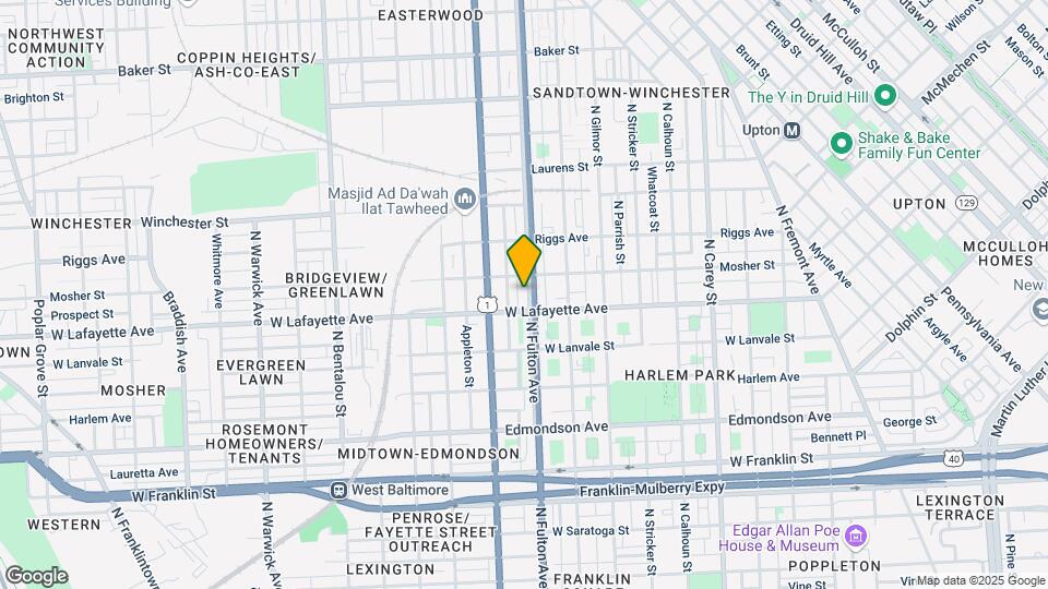 914 N Fulton Ave Map and Location Details