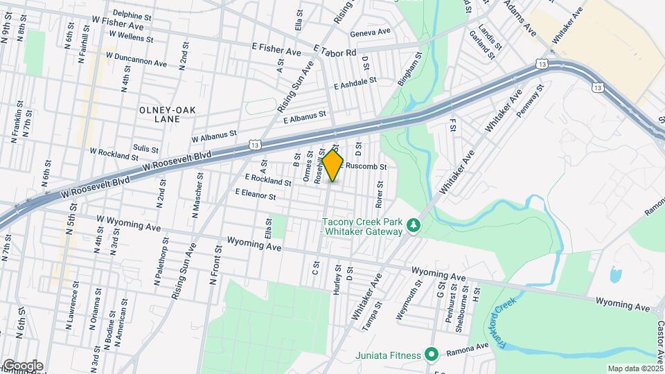 401 E Rockland St Map and Location Details