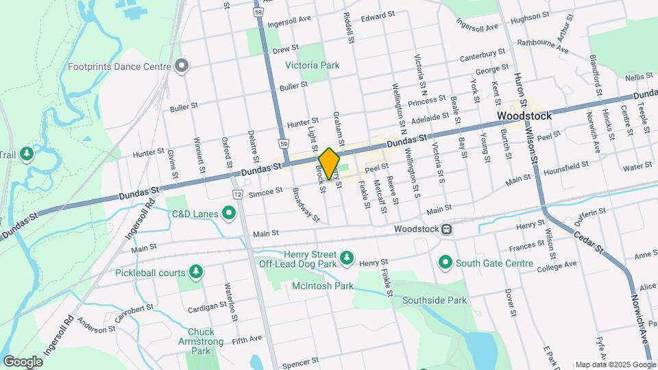 406 Simcoe St Map and Location Details