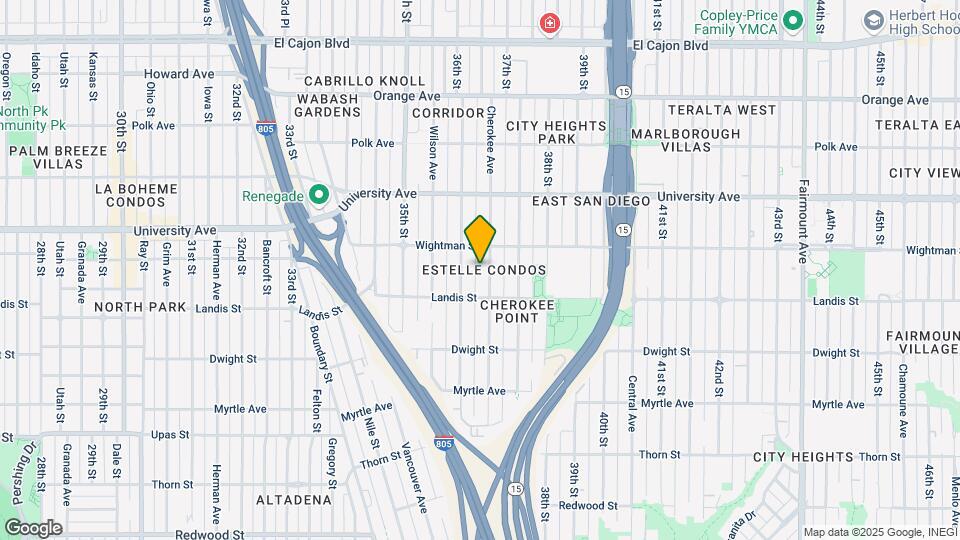 3754 Cherokee Ave Map and Location Details