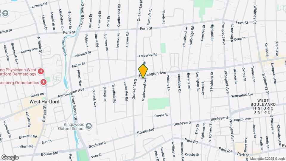 17 Maplewood Avenue, West Hartford, CT Map and Location Details