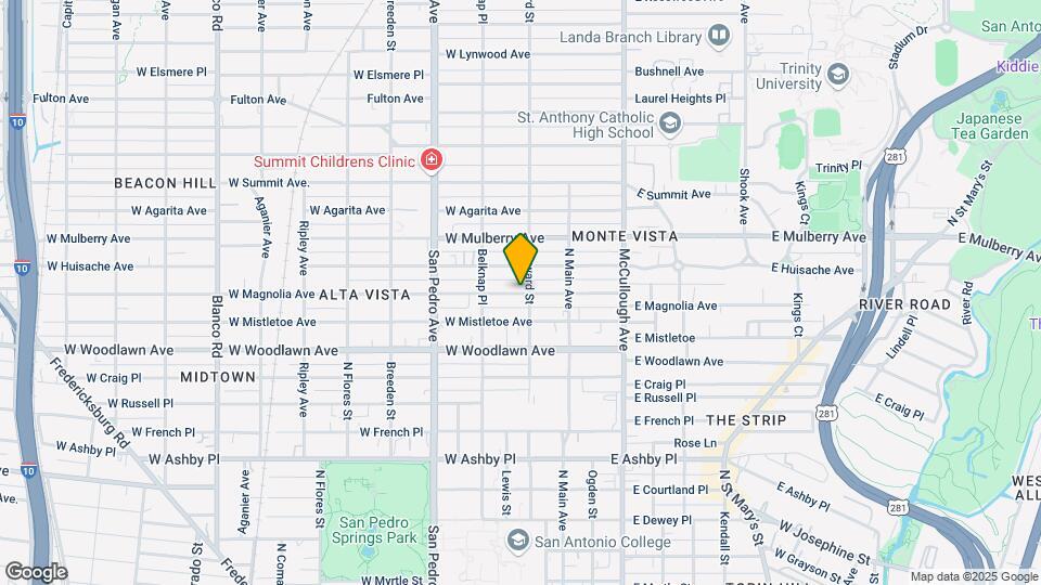 215 W Magnolia Ave Map and Location Details