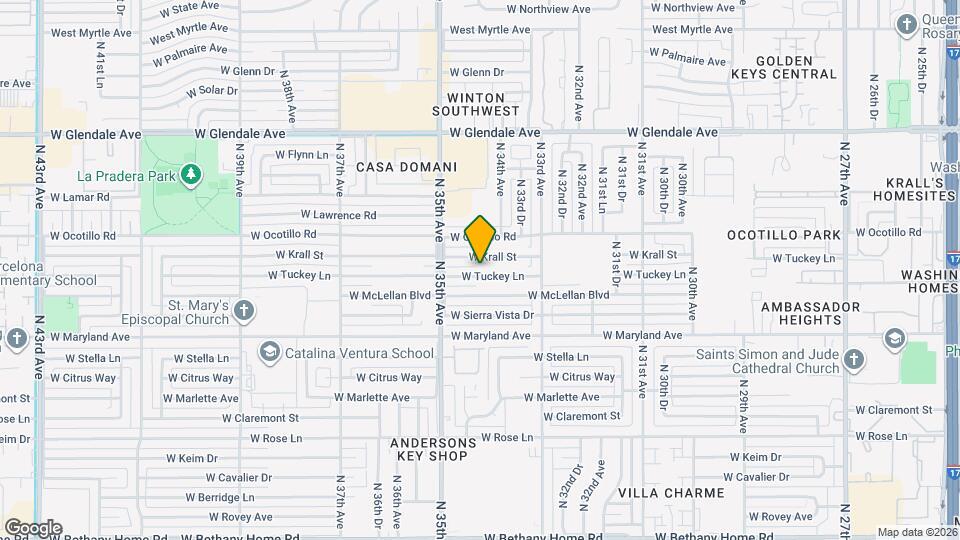 3416 W Tuckey Ln Map and Location Details