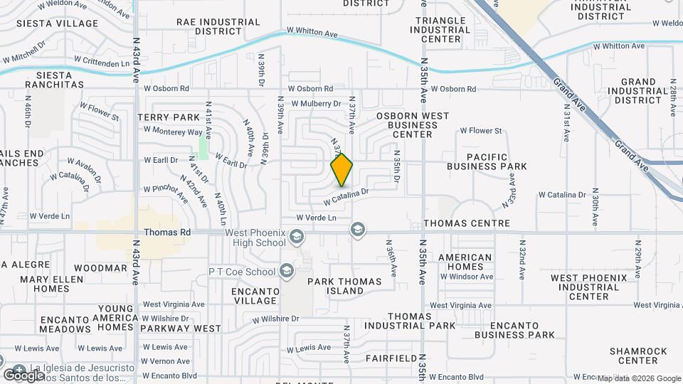 3712 W Catalina Dr Mapa y Detalles de la Ubicación