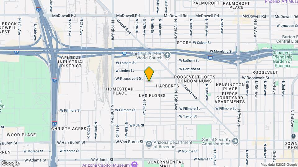 1636 W Garfield St Map and Location Details
