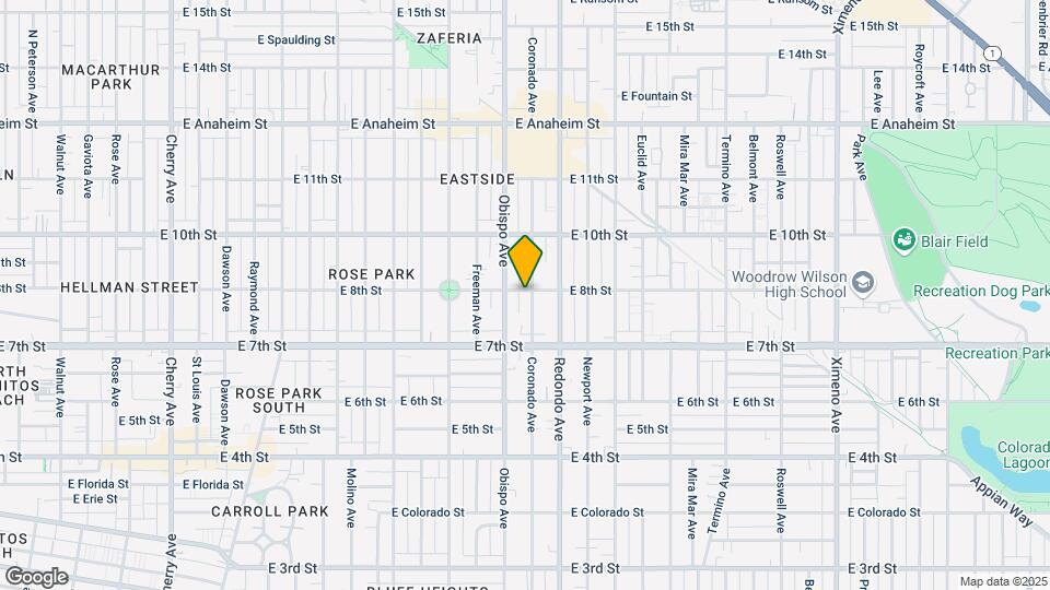 791 Coronado Ave Map and Location Details