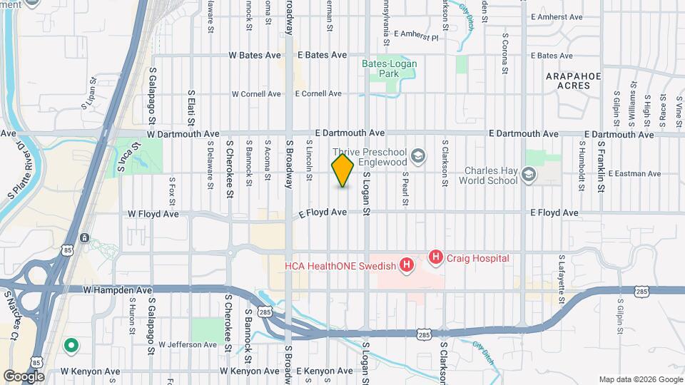 3237 S Grant St Map and Location Details
