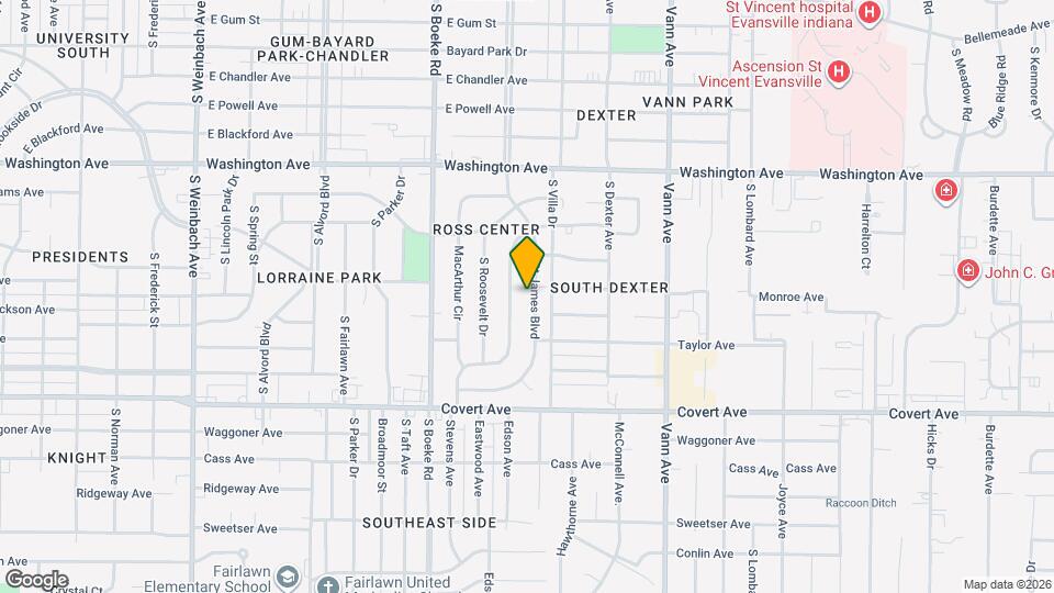 1303 S St James Blvd Map and Location Details