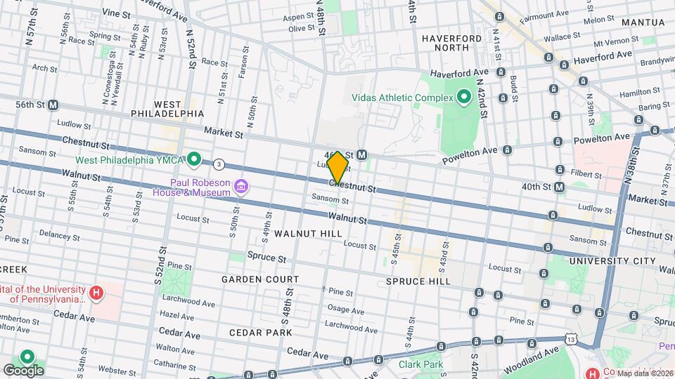 4700 Chestnut St Map and Location Details