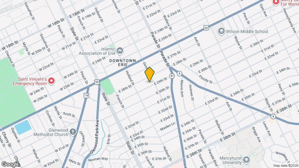 256 E 29th St Map and Location Details