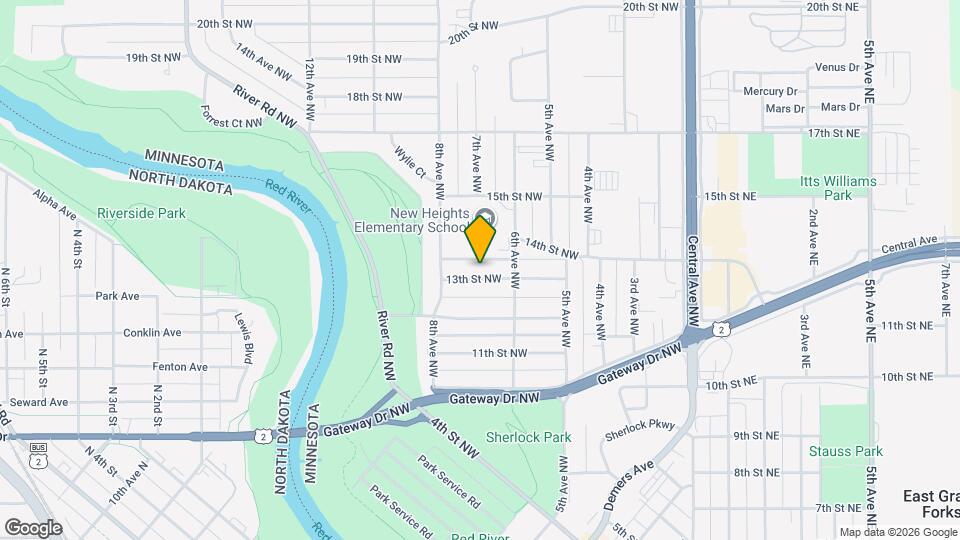 626 13th St NW Map and Location Details