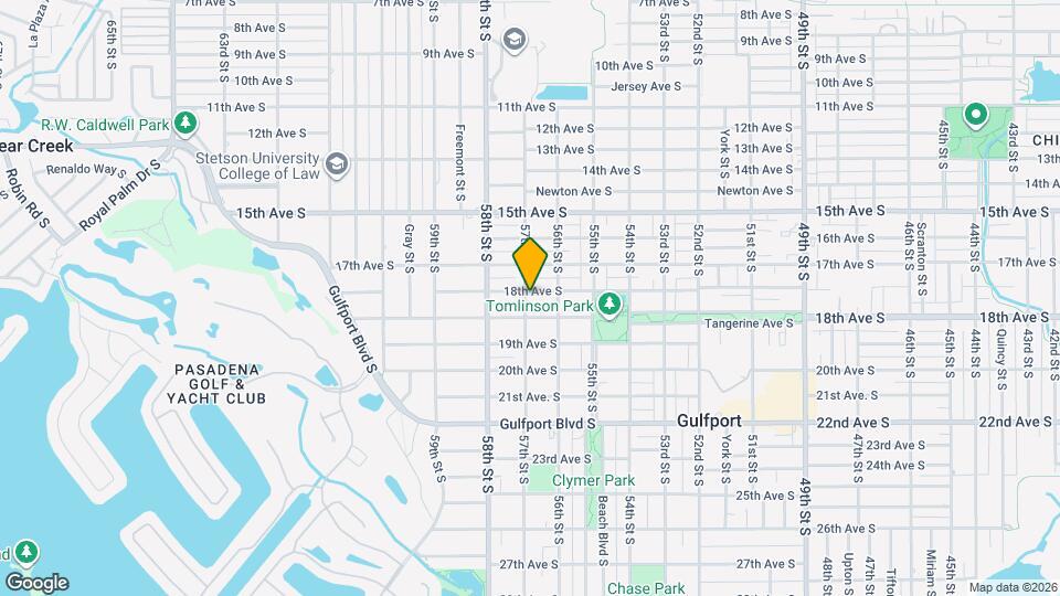 1806 57th St S, Unit 1806 1/2 57th St. S., Gulfport FL 33714 Mapa y Detalles de la Ubicación