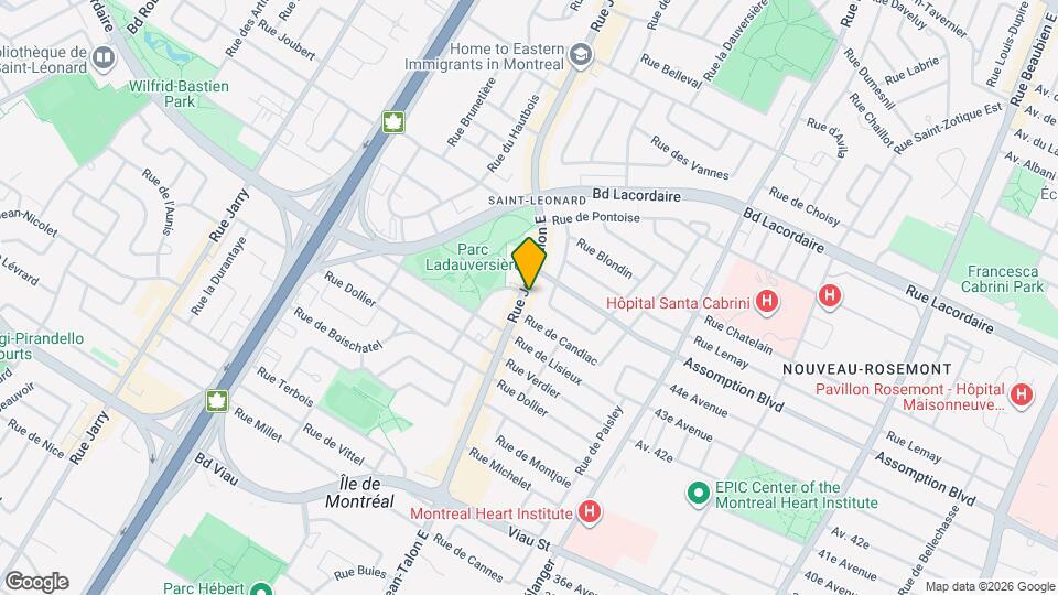 5436-5442 Jean-Talon Rue E Map and Location Details