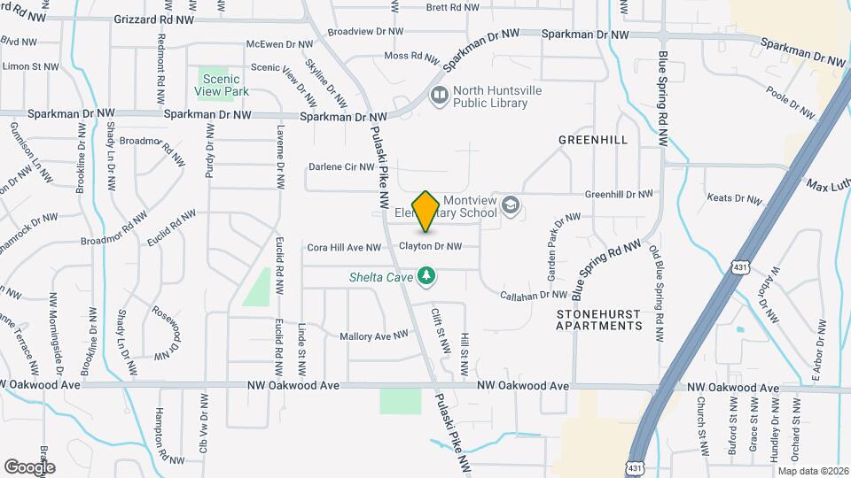 2728 Clayton Dr NW Map and Location Details