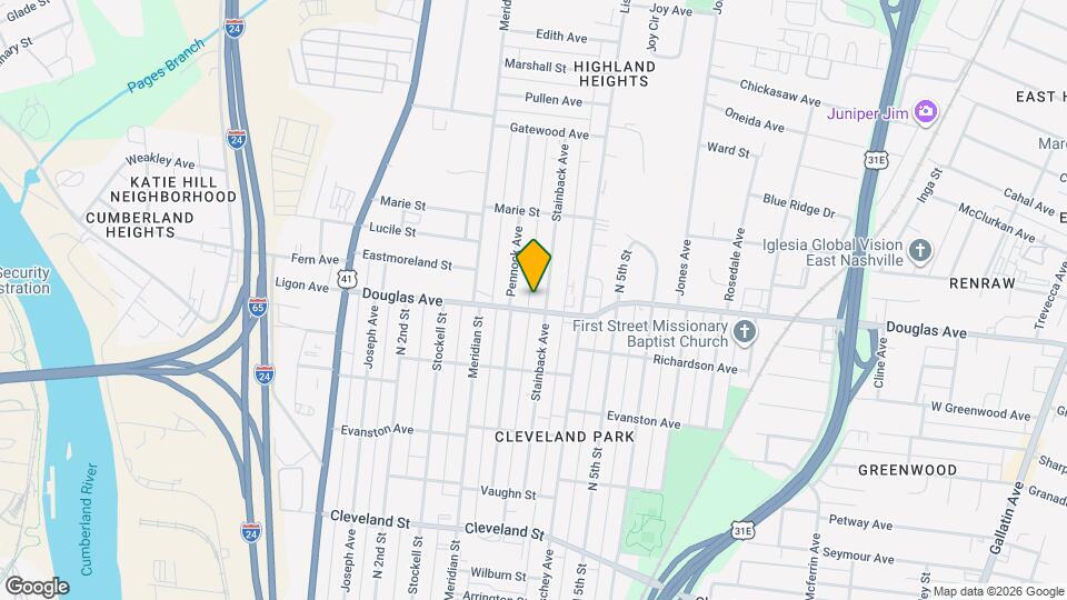 1302A Stainback Ave Map and Location Details