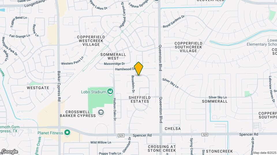 17219 Sheffield Bend Dr Mapa y Detalles de la Ubicación