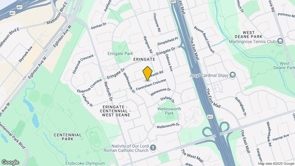 50 Faversham Crescent Map and Location Details