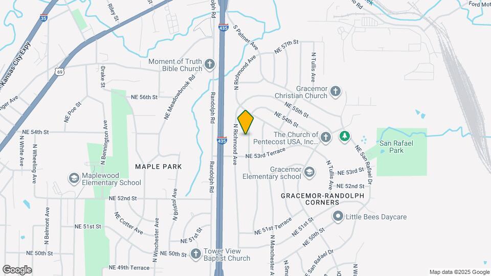 5358 N Palmer Ave Map and Location Details