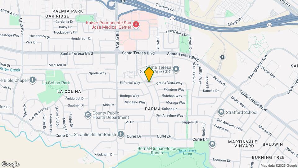 295 Cresta Vista Way Map and Location Details