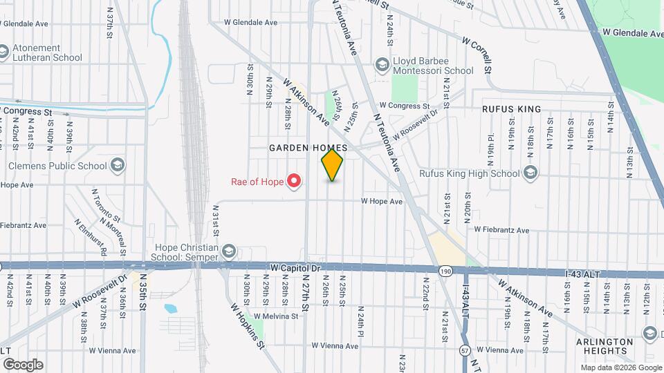 4227 N 26th St Map and Location Details