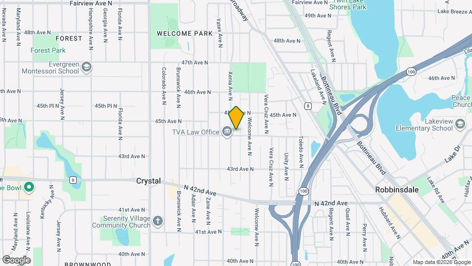 4400 Xenia Ave N Map and Location Details