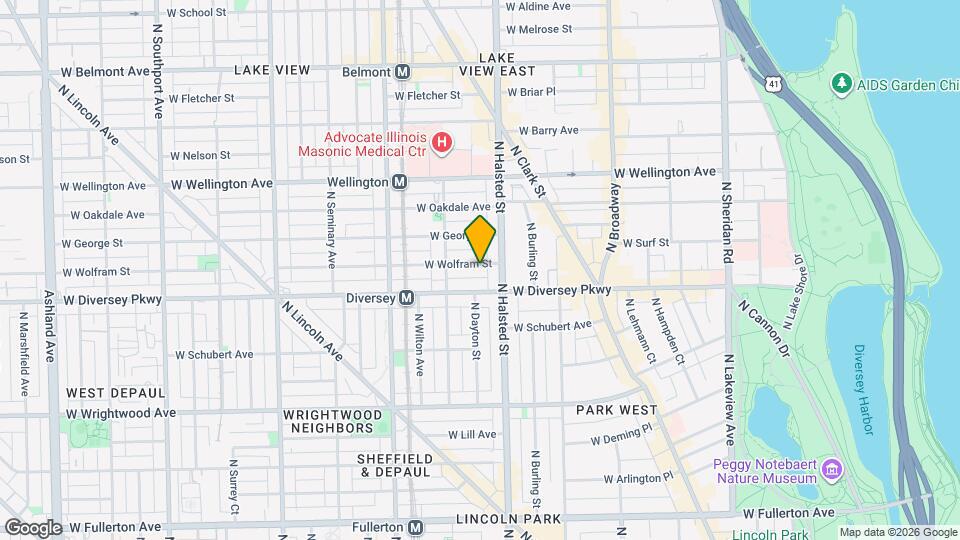 823 W Wolfram St, Unit 201 Map and Location Details