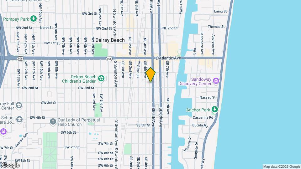 Caspian Delray Beach Mapa y Detalles de la Ubicación