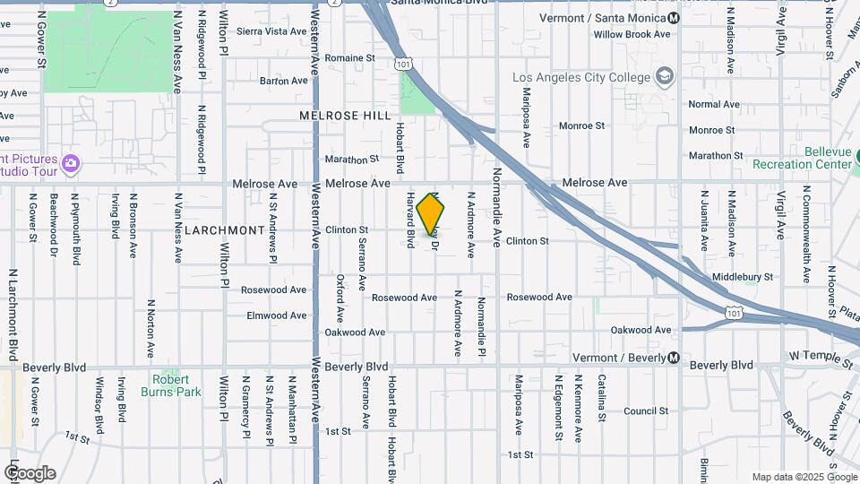 543 N Kingsley Dr Map and Location Details