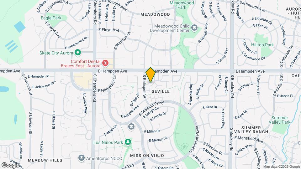 3561 S Kittredge St Map and Location Details