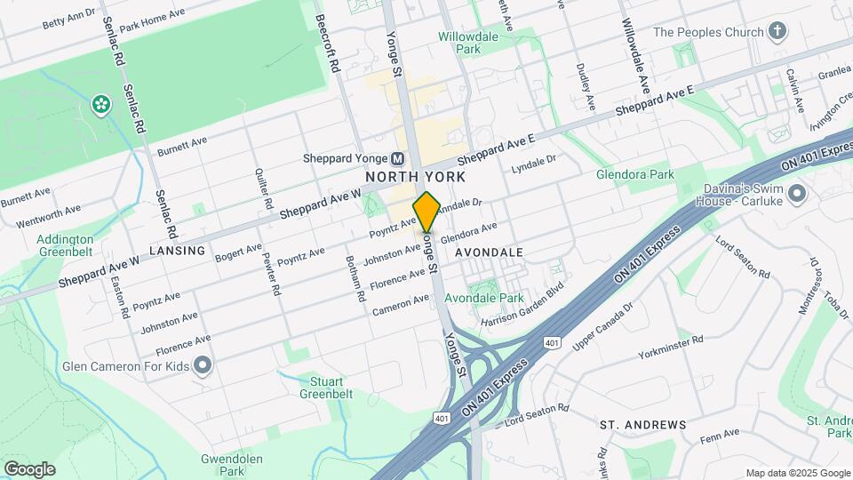 4698 Yonge St Map and Location Details