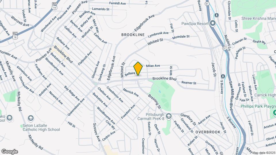 1241 Brookline Blvd Map and Location Details