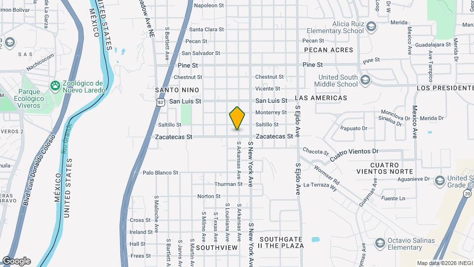 2720 Zacatecas St Map and Location Details