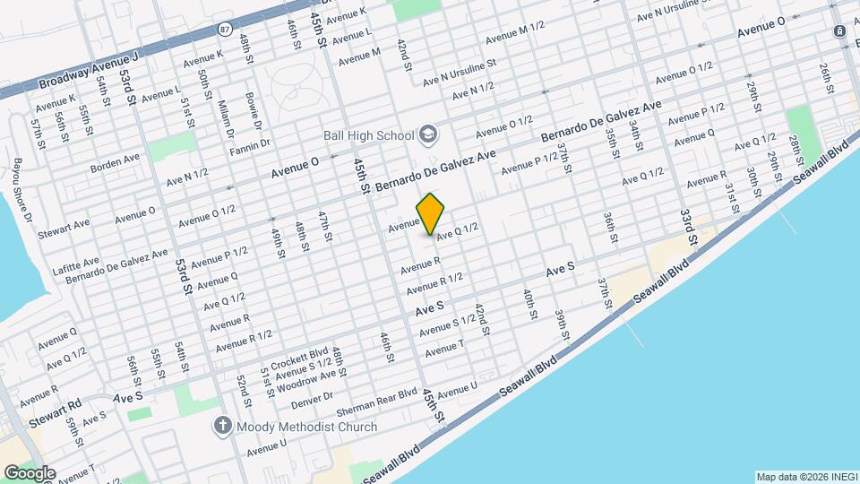 4302 Ave Q 1/2 Map and Location Details