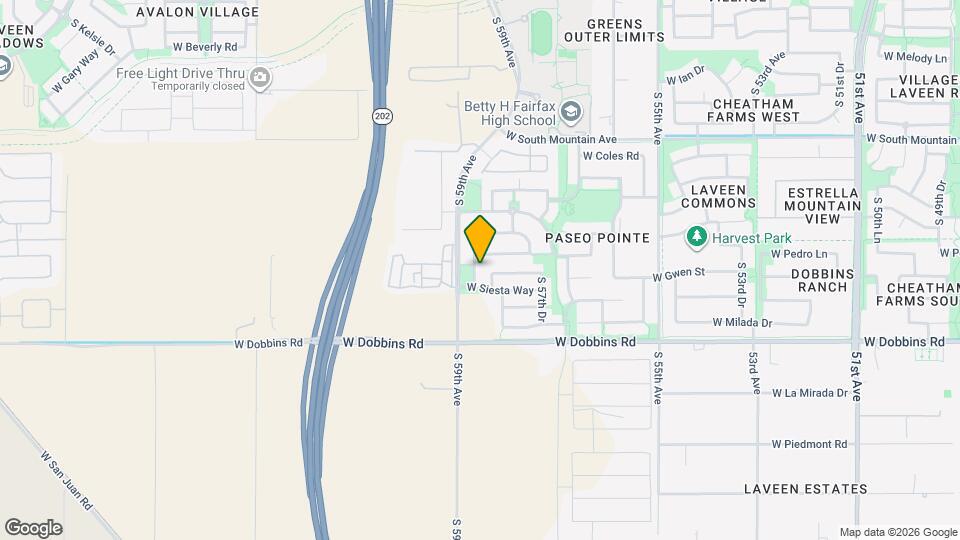 8909 S 58th Ln Mapa y Detalles de la Ubicación