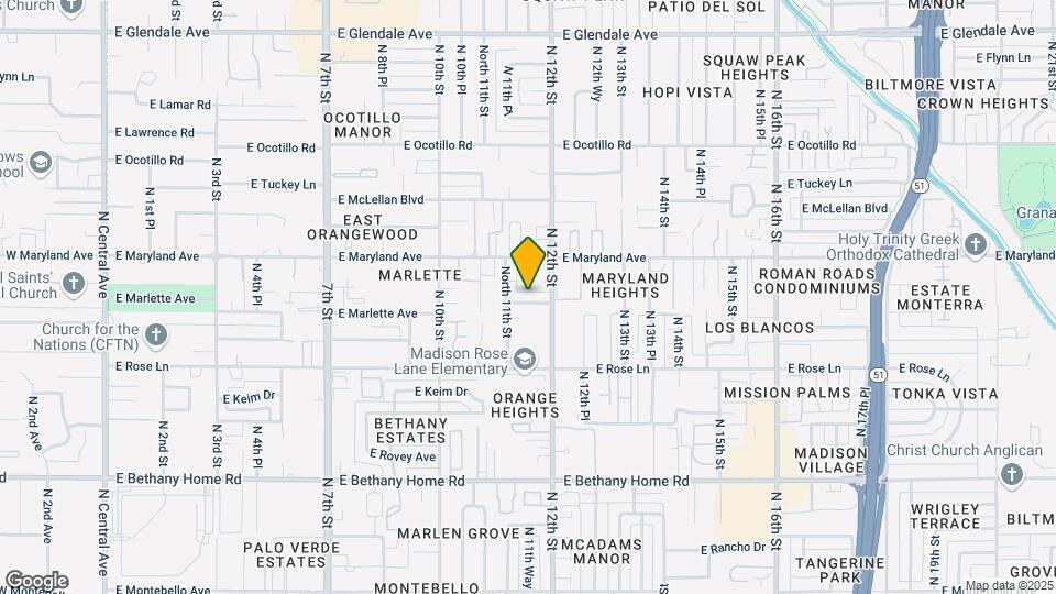 1118 E Marlette Ave Map and Location Details
